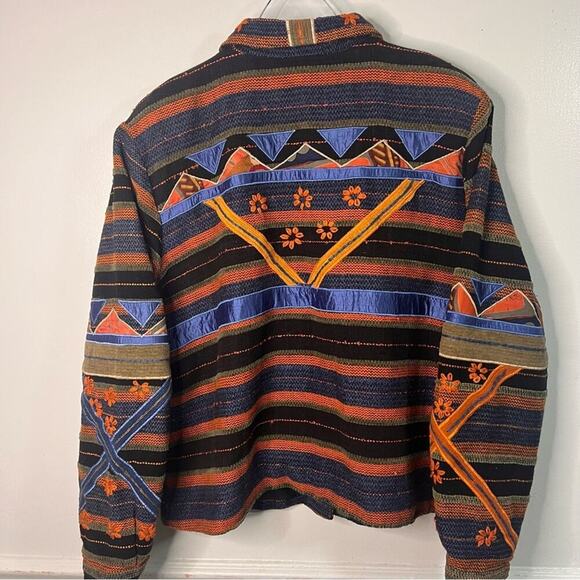 Coldwater Creek | Boho Patchwork Mixed Media Embroidered Jacket | Size XL - Picture 2 of 11
